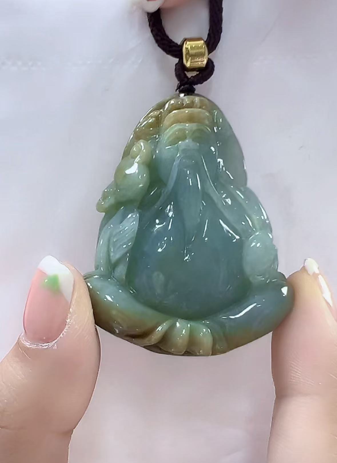 天然翡翠A货孤品吊坠123