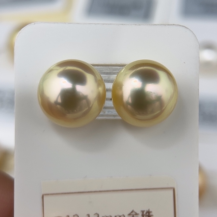 海水珍珠颈饰未镶嵌12-13mm 金珠 素钉