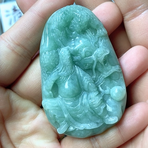 翡翠颈饰未镶嵌天然缅甸翡翠a货