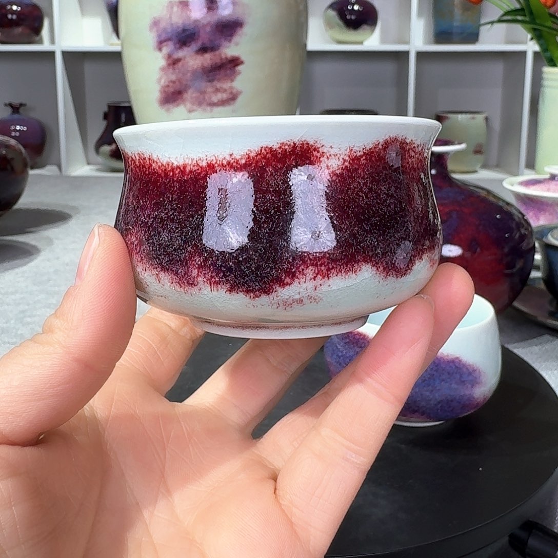 摆件微瑕钧窑主人杯纯手工