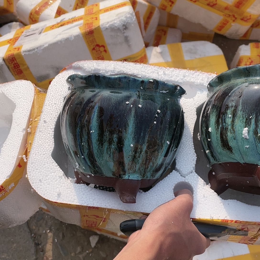 红陶宜兴紫砂花盆