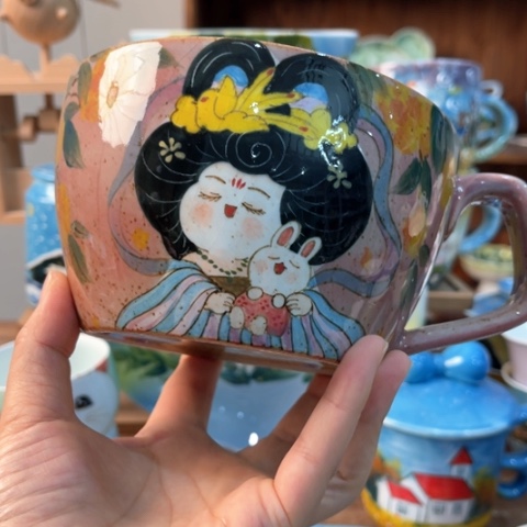 炉景德镇釉下手绘陶瓷 