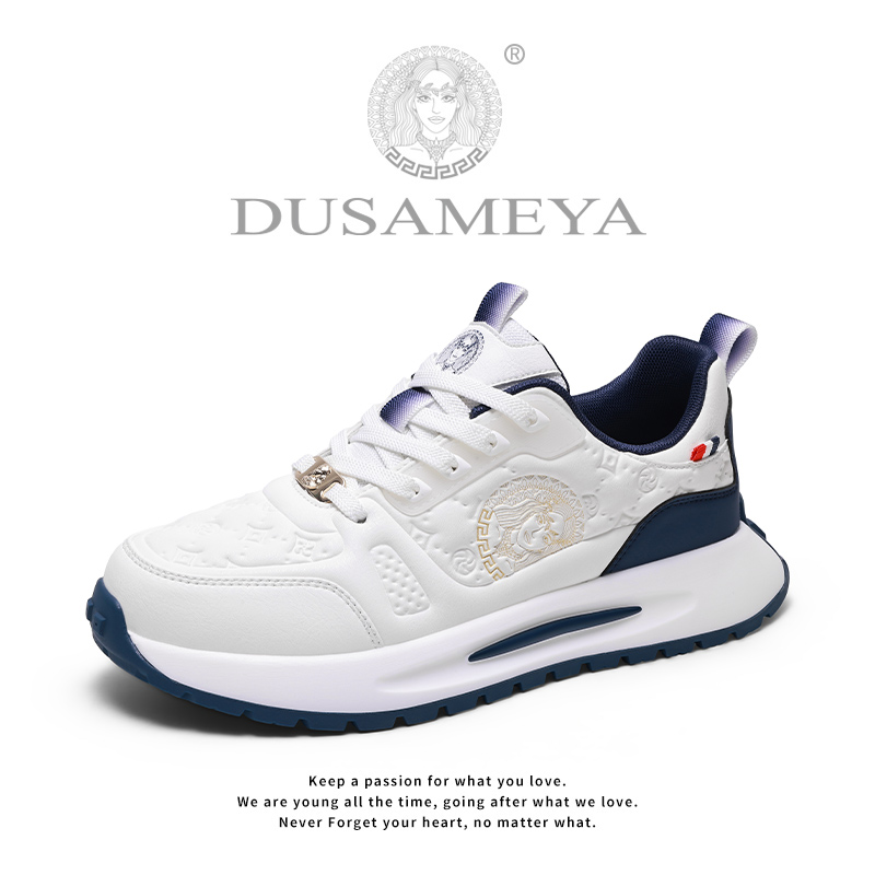 DUSAMEYA/杜莎米娅秋季男士轻奢时尚百搭轻便厚底休闲板鞋