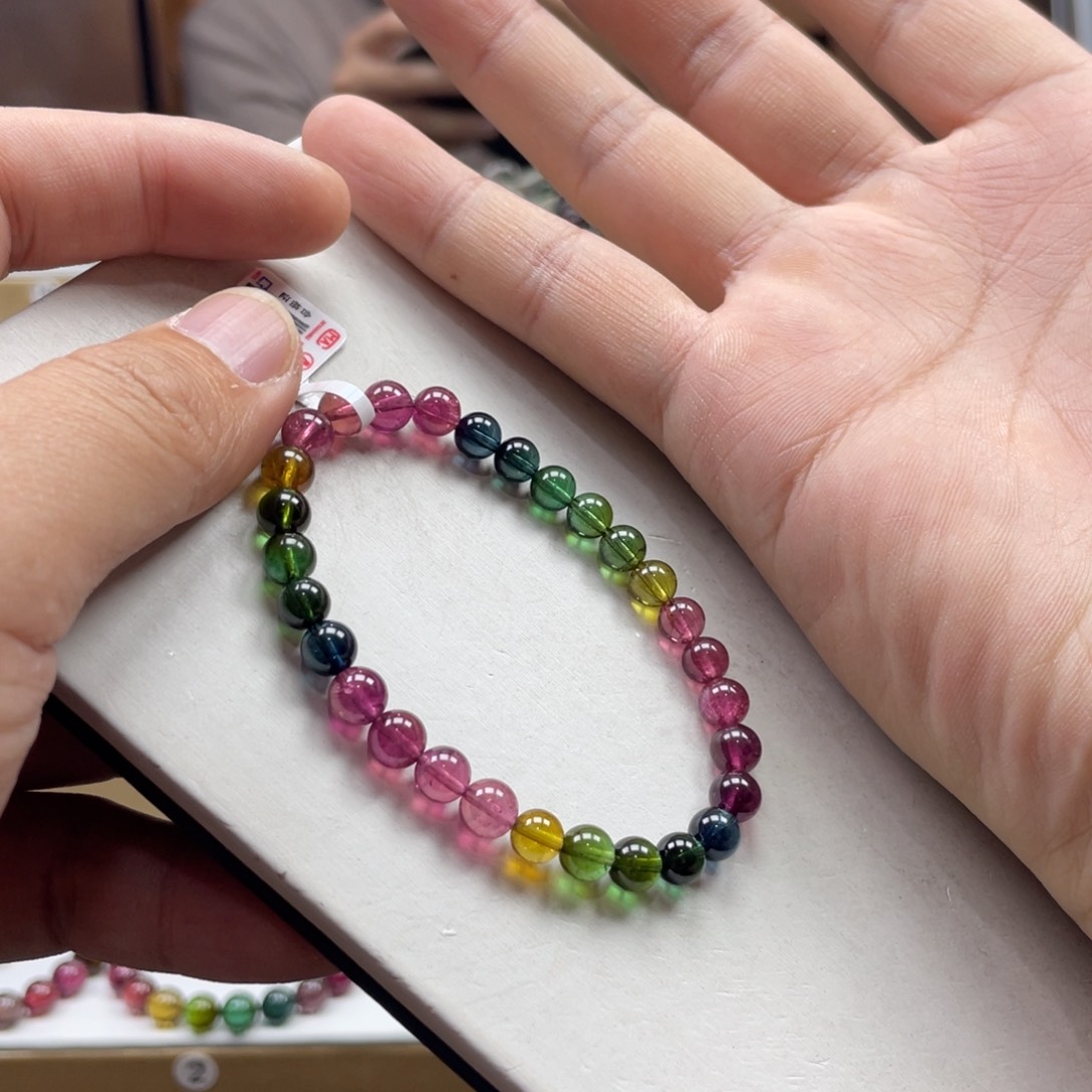 碧玺手串未镶嵌6.3-6.7mm.mmmmmmmm