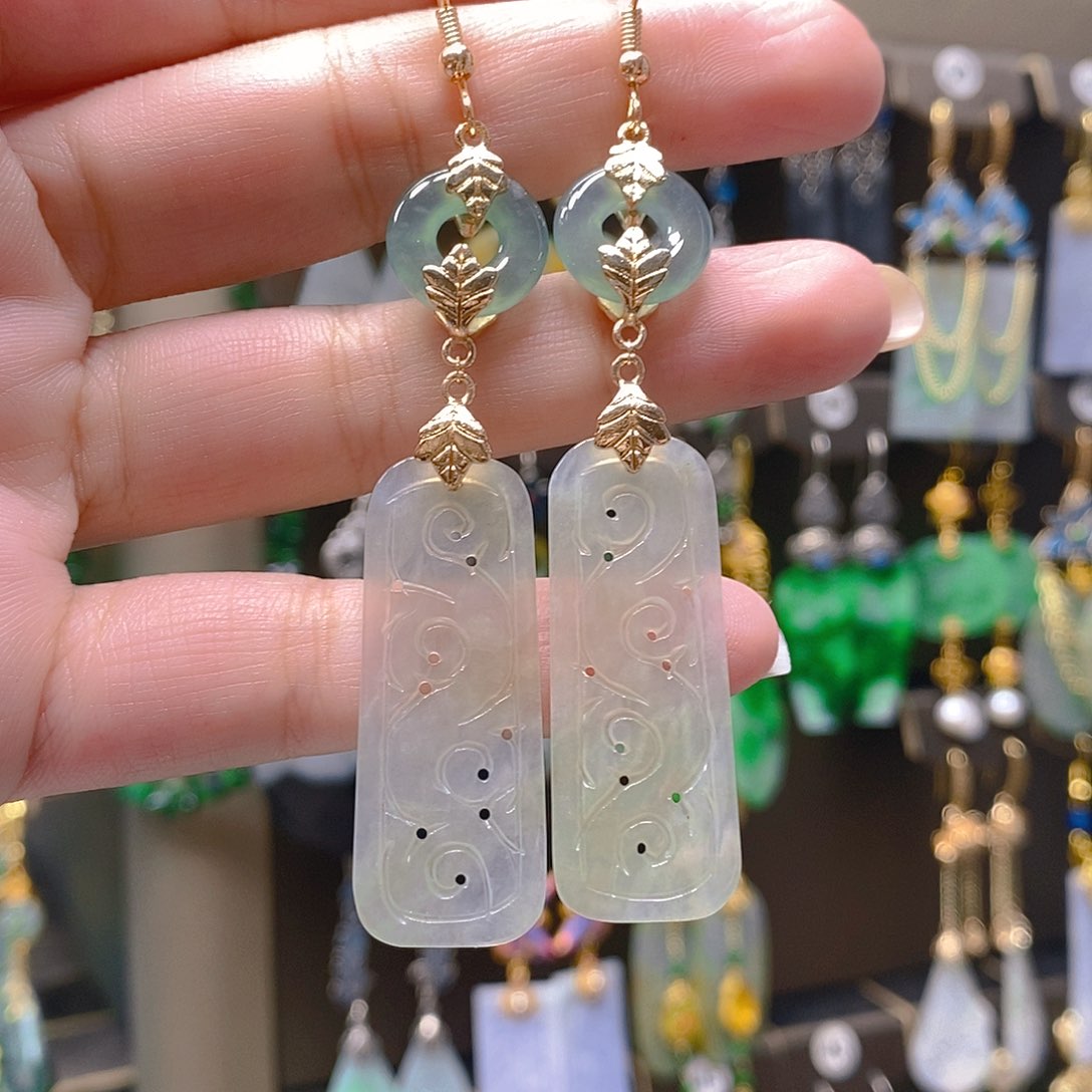 未镶嵌翡翠耳饰翡翠