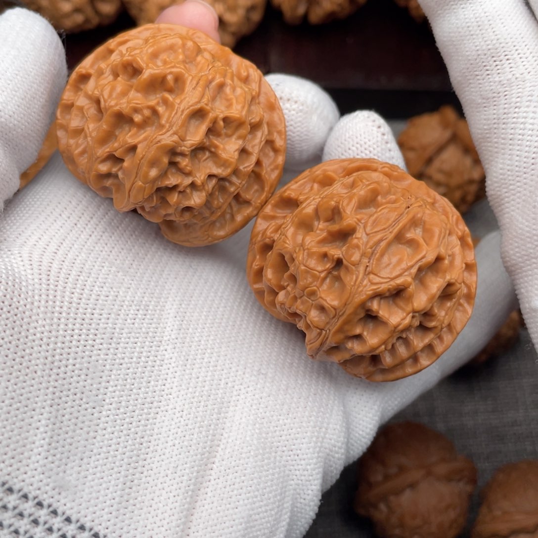 文玩核桃把件43老树球苹果