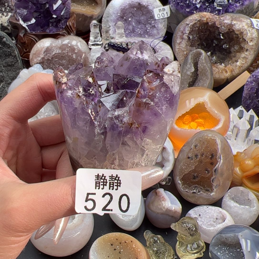未镶嵌大型摆件（非配饰）紫晶安*520