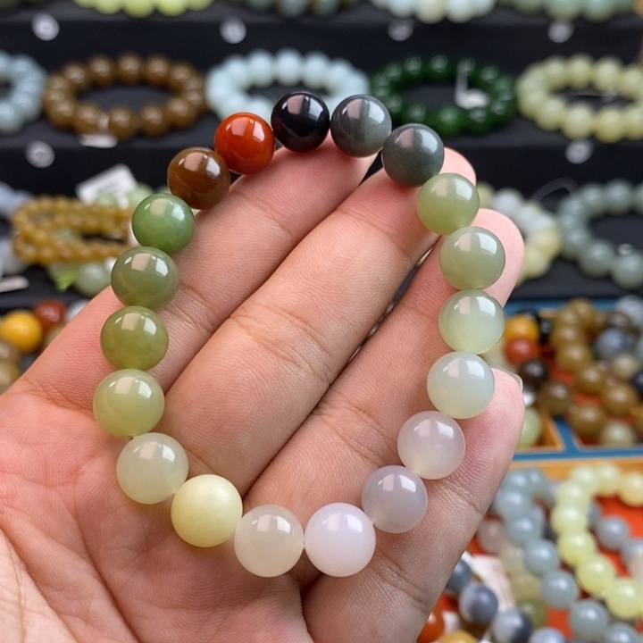 和田玉未镶嵌手串Q卡10