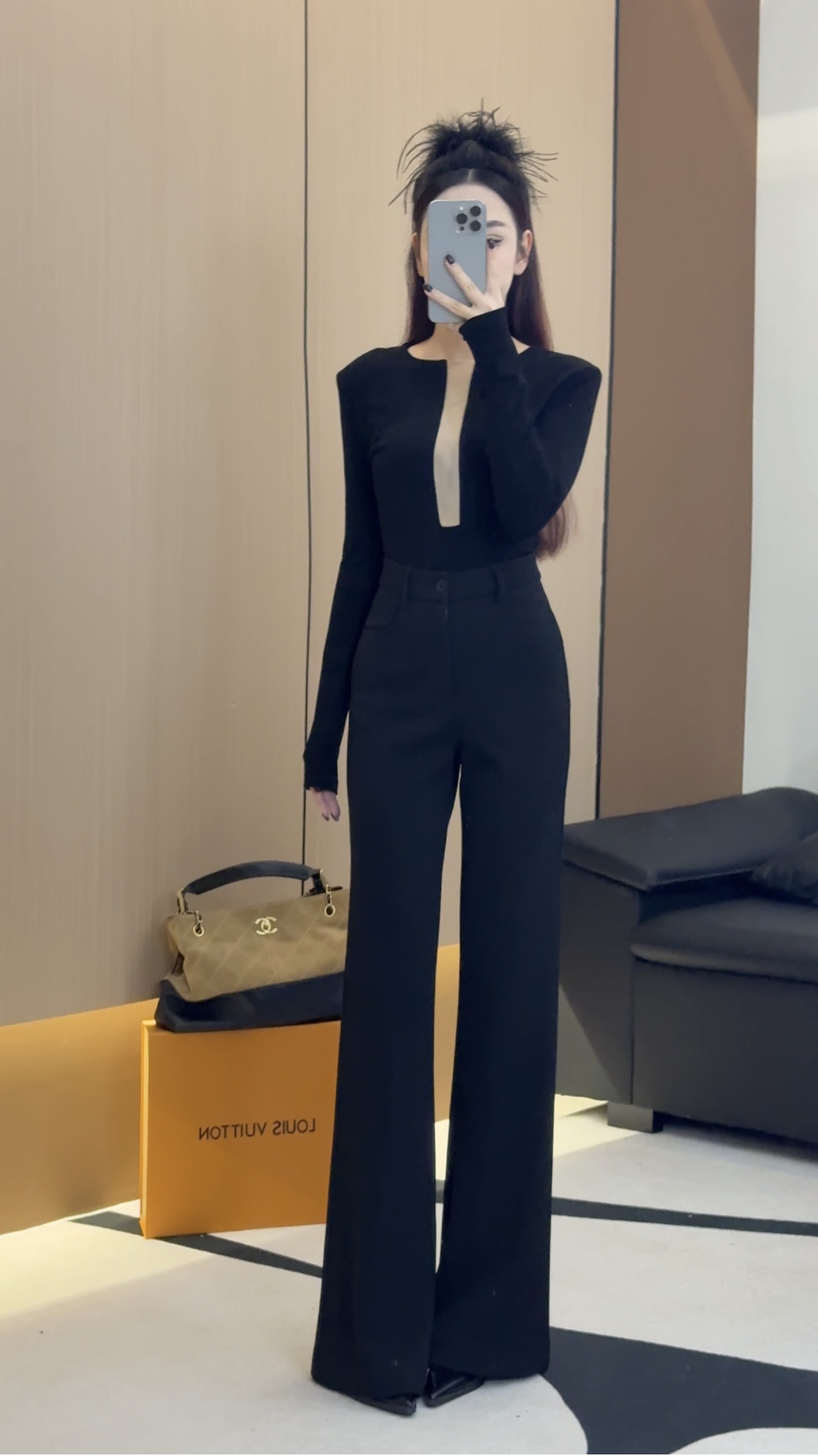 JAlJAl冬款8882口袋升级版加绒直筒微喇裤修身百搭