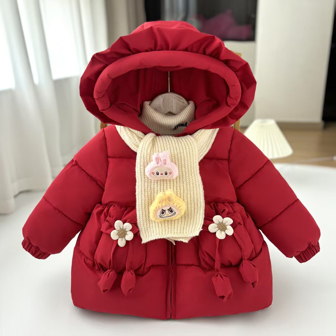 【一号链接】冬季卡通动漫宝宝中长款加绒加厚款冬棉服反季外套