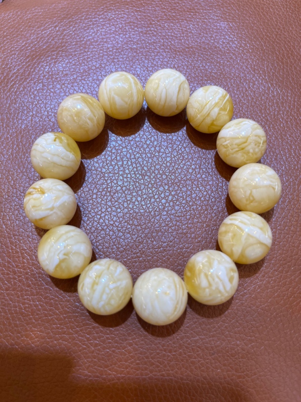 蜜蜡俄料虎皮纹同料顺纹手串男士时尚款经典松岗蜜蜡