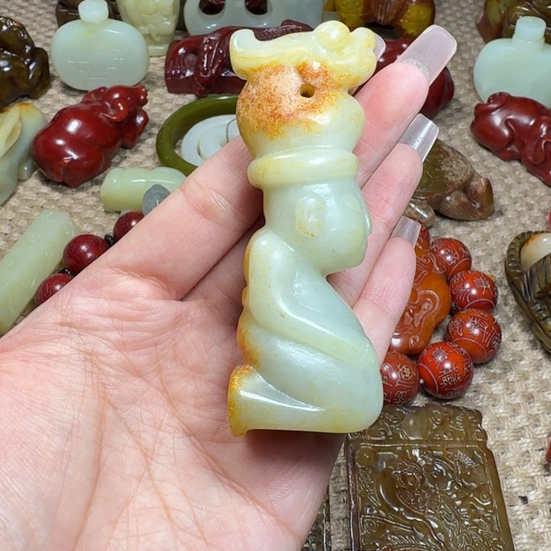 白玉菩提吊坠挂件