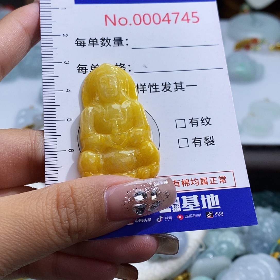 翡翠未镶嵌颈饰4745