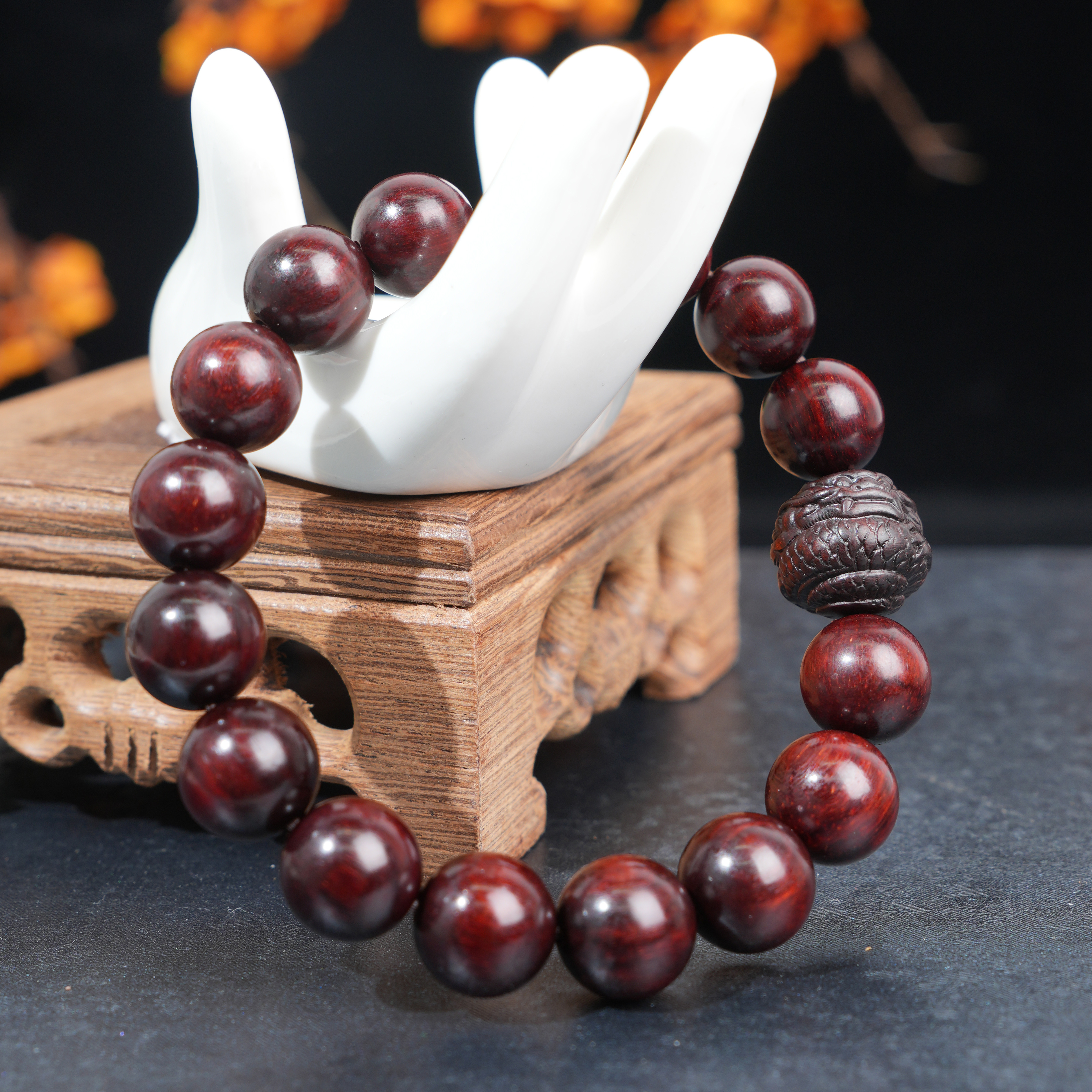 【十二生肖】印度小叶紫檀1.2正圆珠单圈-01002012-250524