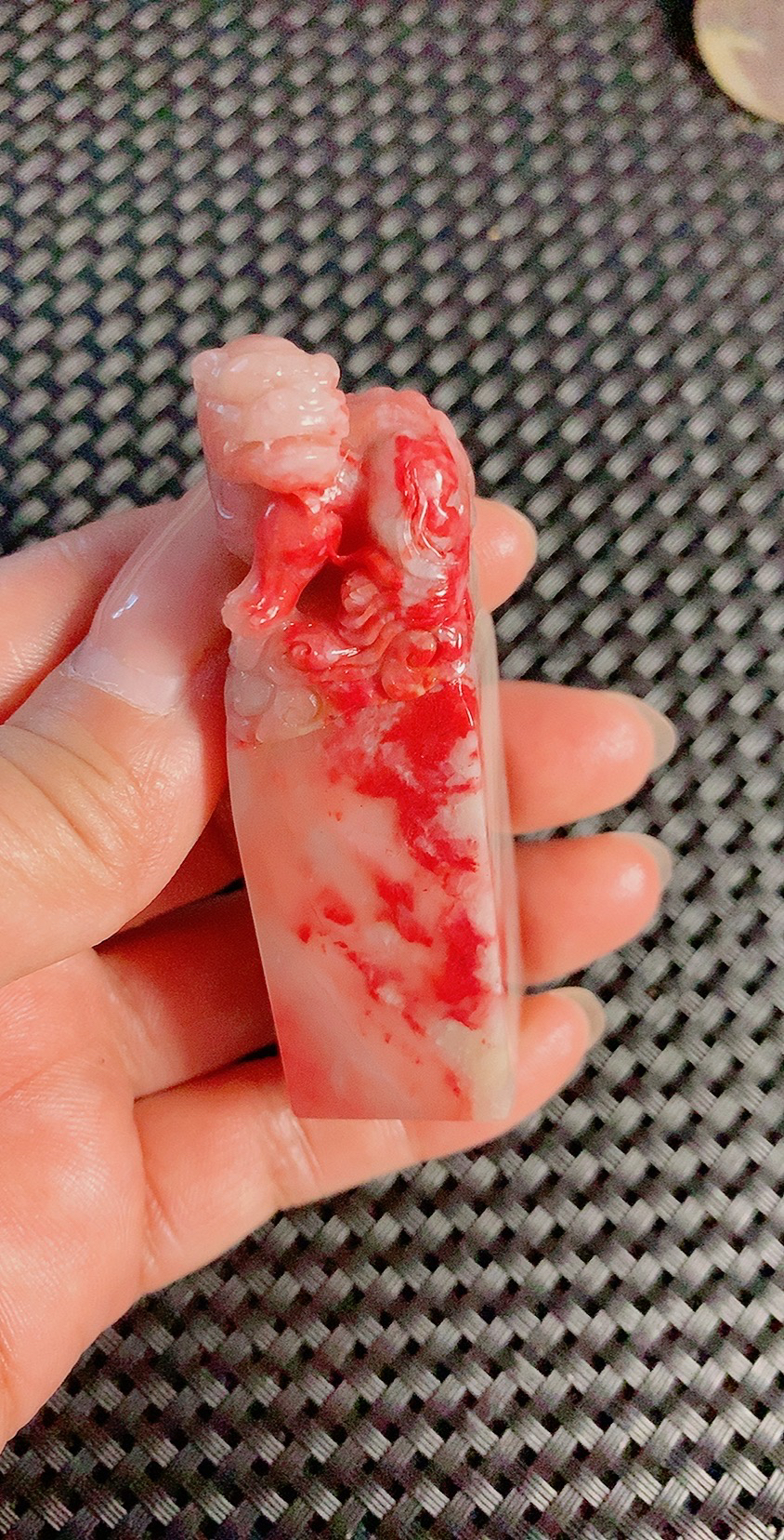 巴林石鸡血印章一枚