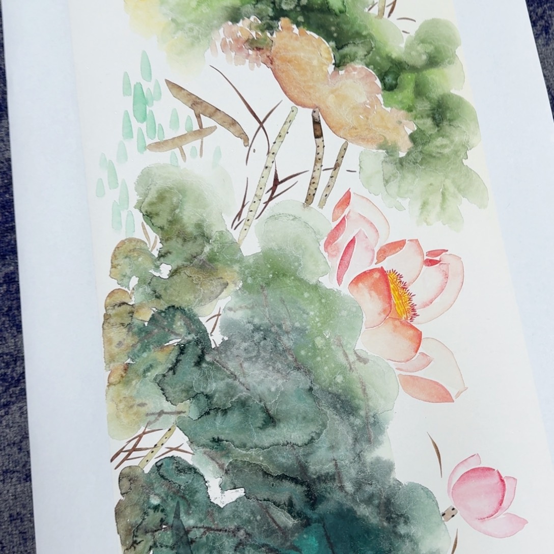 国画纯手绘山水花鸟作品