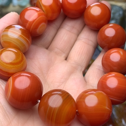 玛瑙/玉髓珠宝奇石未镶嵌手链