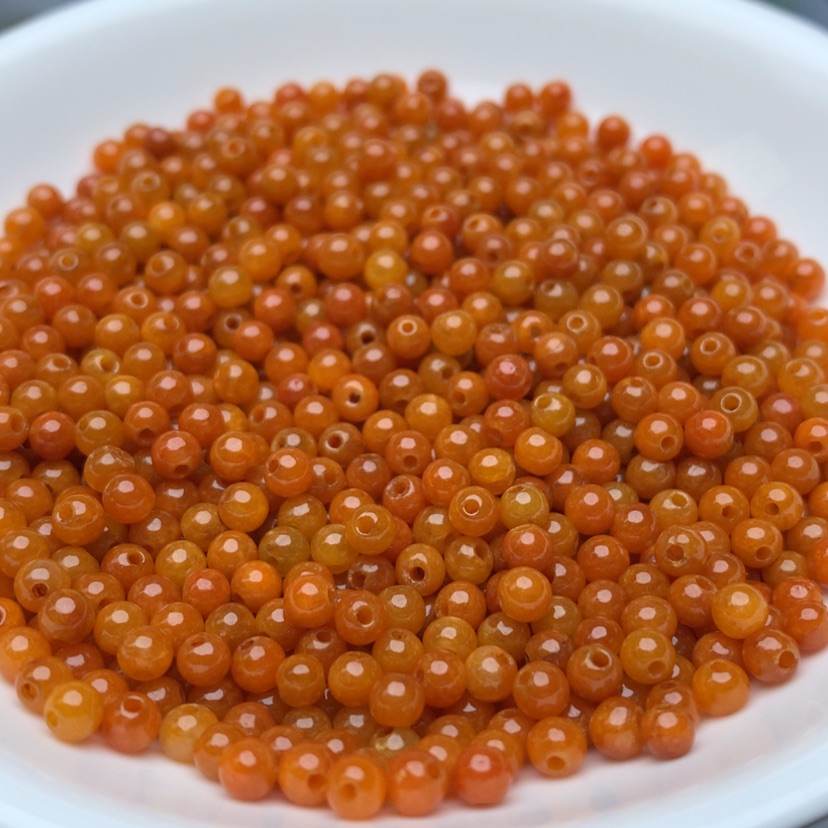 【闪购商品】翡翠手链未镶嵌卡3.5冰红100个