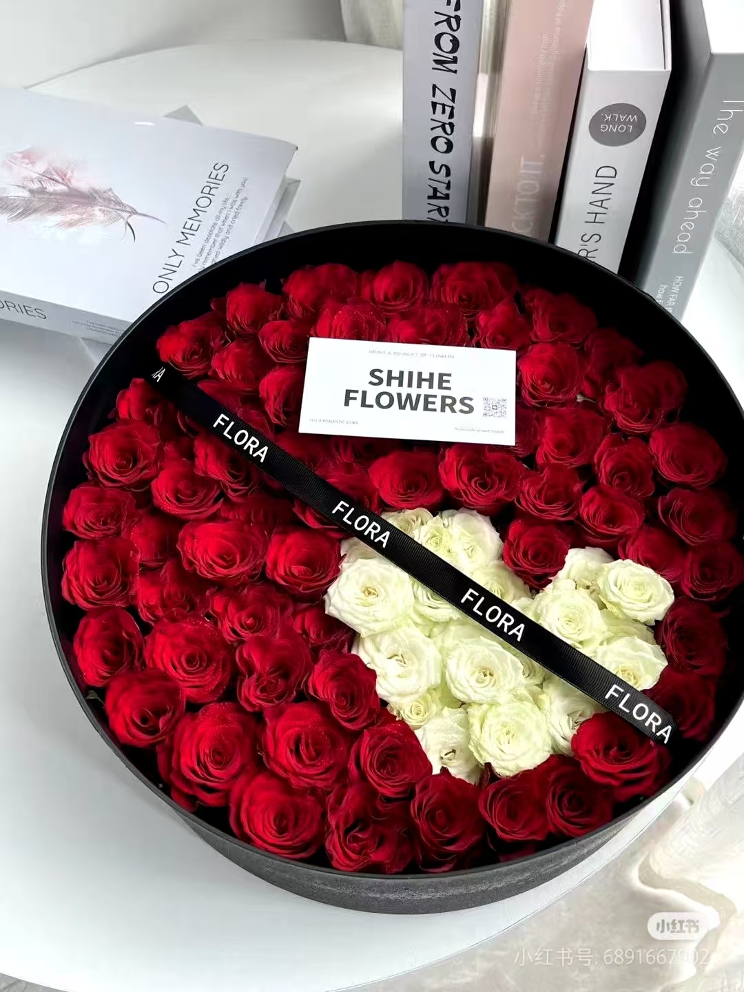 【拉萨顺风同城一时送达】平安夜圣诞节爱心圆盒花束