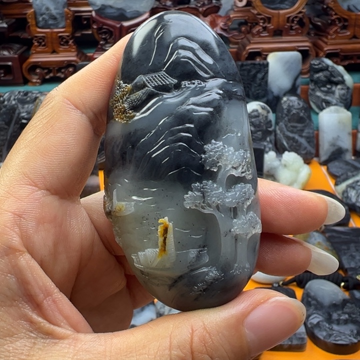 和田玉未镶嵌挂件@**Z