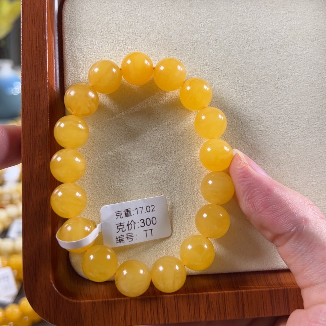 蜜蜡未镶嵌珠宝奇石12mm焦皮同料鸡油红圆珠tt