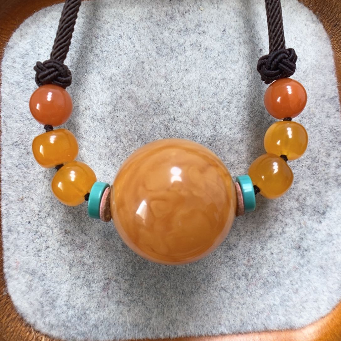 蜜蜡颈饰未镶嵌蜜蜡