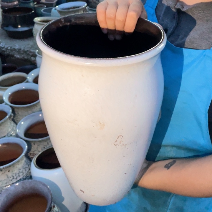 紫砂花盆口19高33瑕疵瑕疵