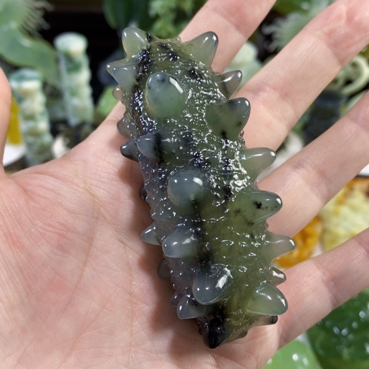 未镶嵌岫玉手把件