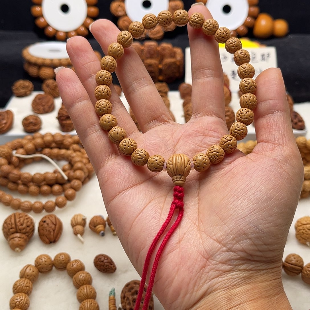 瓷***悲核桃手串/手链桃核手工制作工艺
