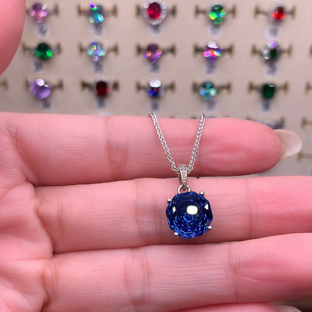 颈饰银S925镶嵌托帕石