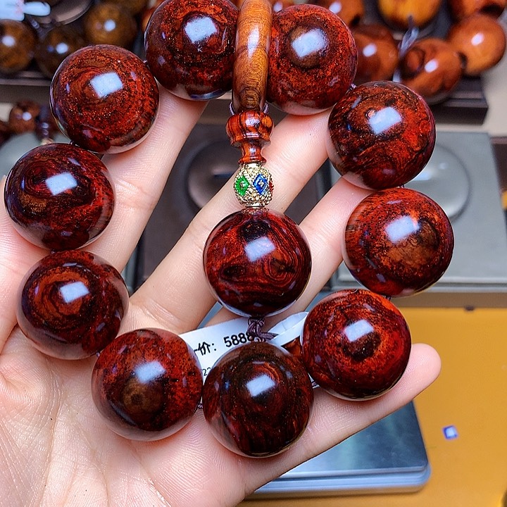 花梨木类手串/手链黄花梨风化料老挝花梨土埋料2.5