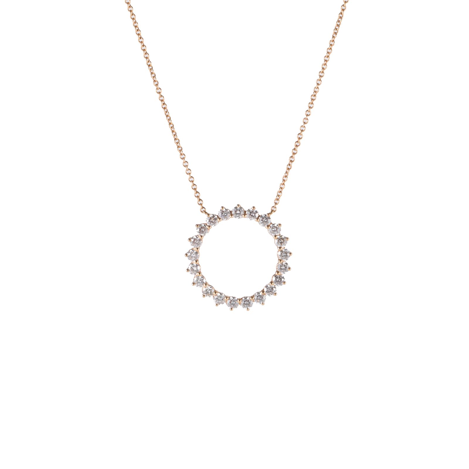 99新 Tiffany & Co./蒂芙尼 花花 18K玫瑰金 钻石 镂空满钻项链
