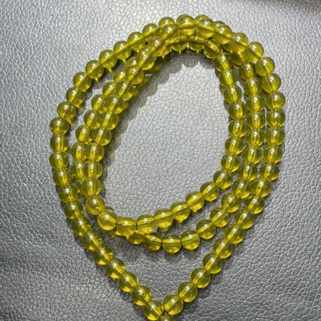  719  卡8青黄108项链