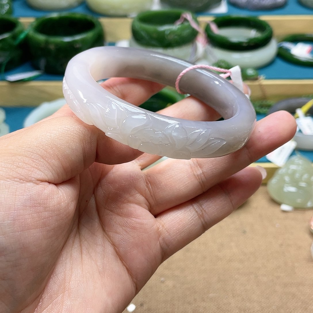 【闪购商品】和田玉手镯6061圈口63未镶嵌