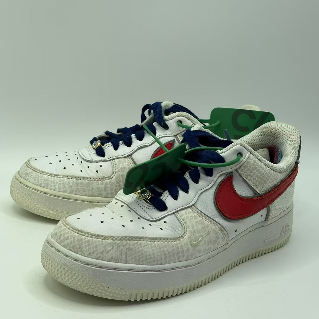 38.5码/ Nike Air Force 1 白红蓝 低帮板鞋 dv1493