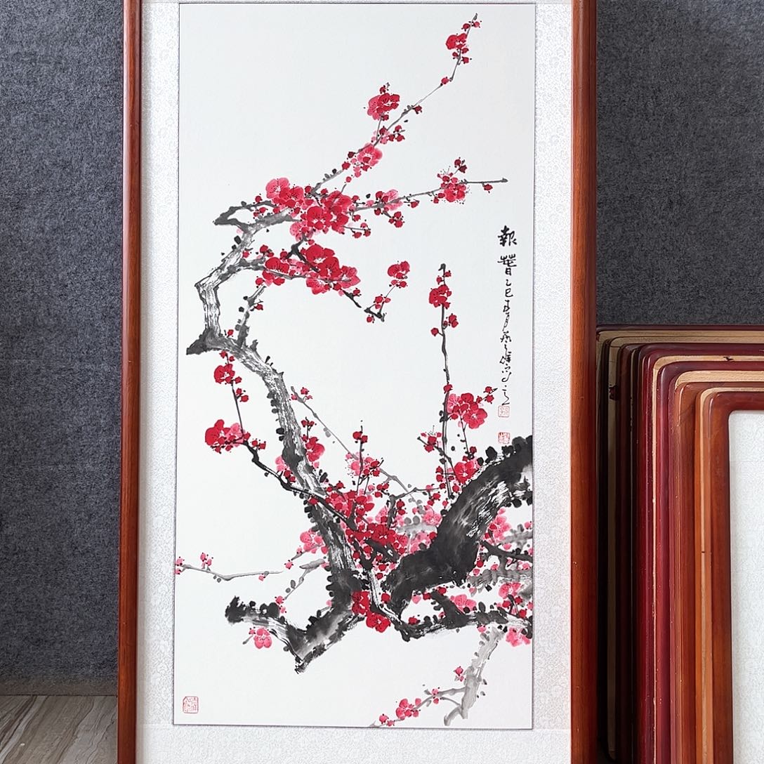 国画书画作品带框63×123