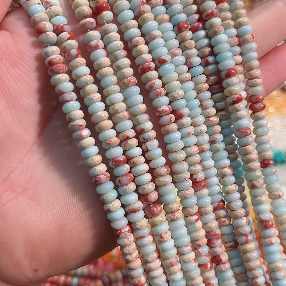 玛瑙/玉髓合金珠宝半成品寿山算盘一条6mm