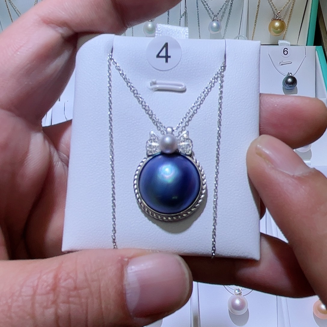 淡水珍珠颈饰银S925镶嵌多*米01