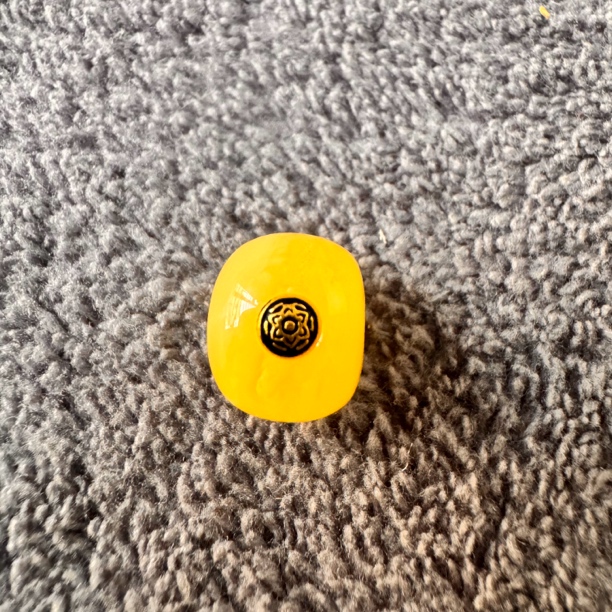 【茗静】俄料蜜蜡老型珠 直径11  18k金黑标