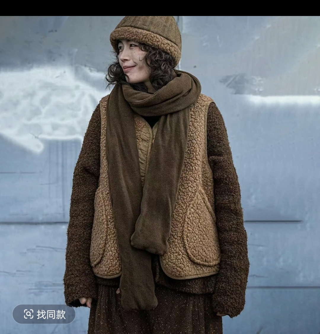 布衣坊疯子张棉围巾款号08415