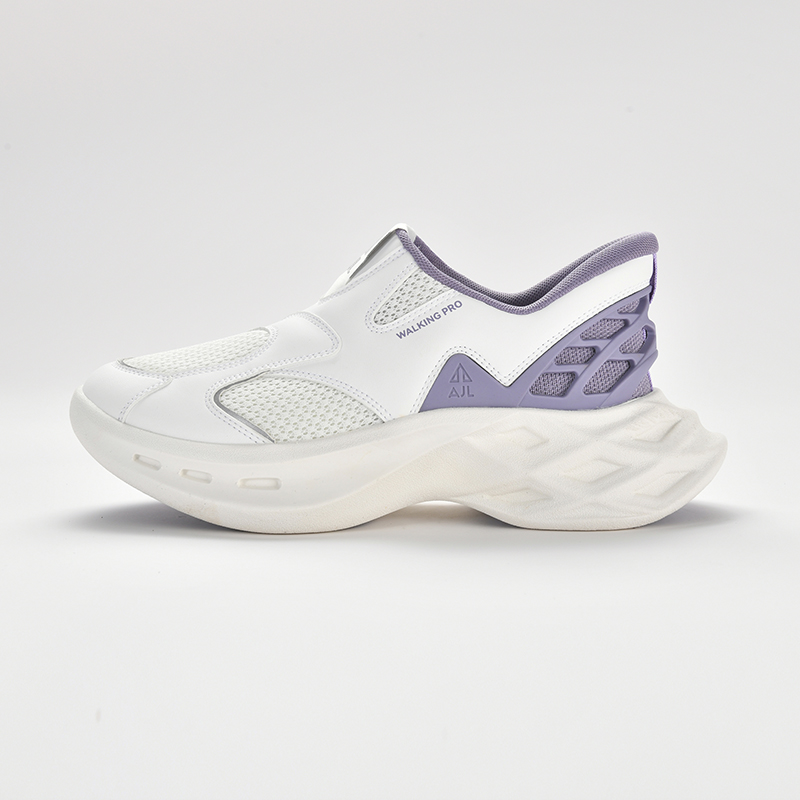 艾捷乐AJL免提鞋YC005-2C-紫霞透气减震网面步行健步通勤开车