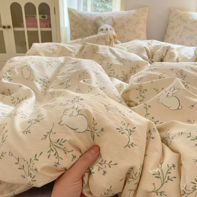 双层纱四件套25年上新小清新款