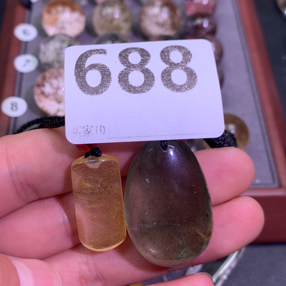 通***爷未镶嵌水晶颈饰天然水晶石吊坠