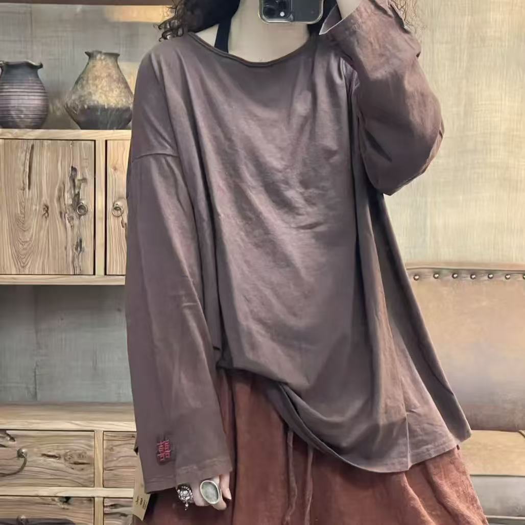 FF 7219 秋季新品炒色休闲百搭西装刺绣女士上衣T恤 胸围134长71