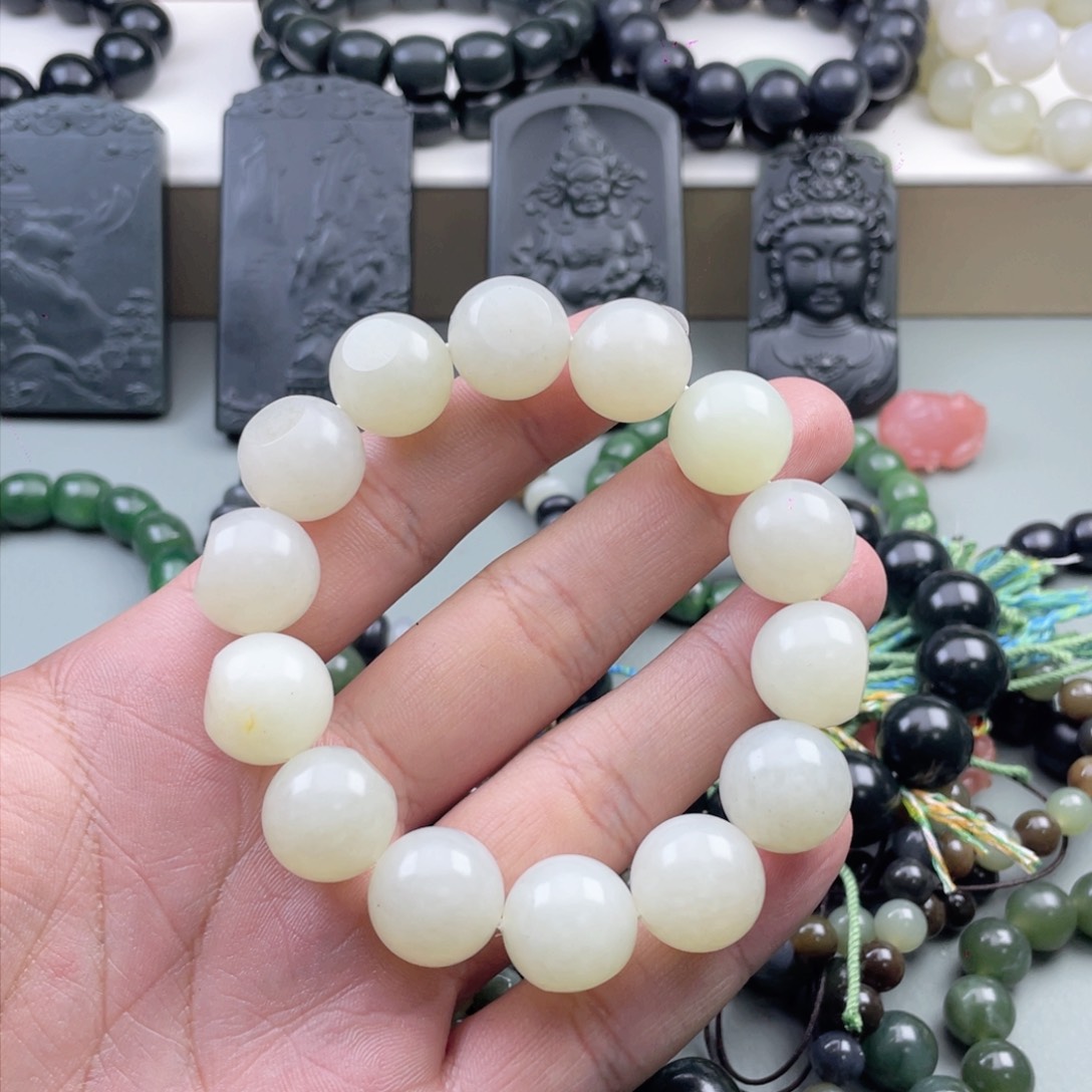 和田玉手串未镶嵌贰*1