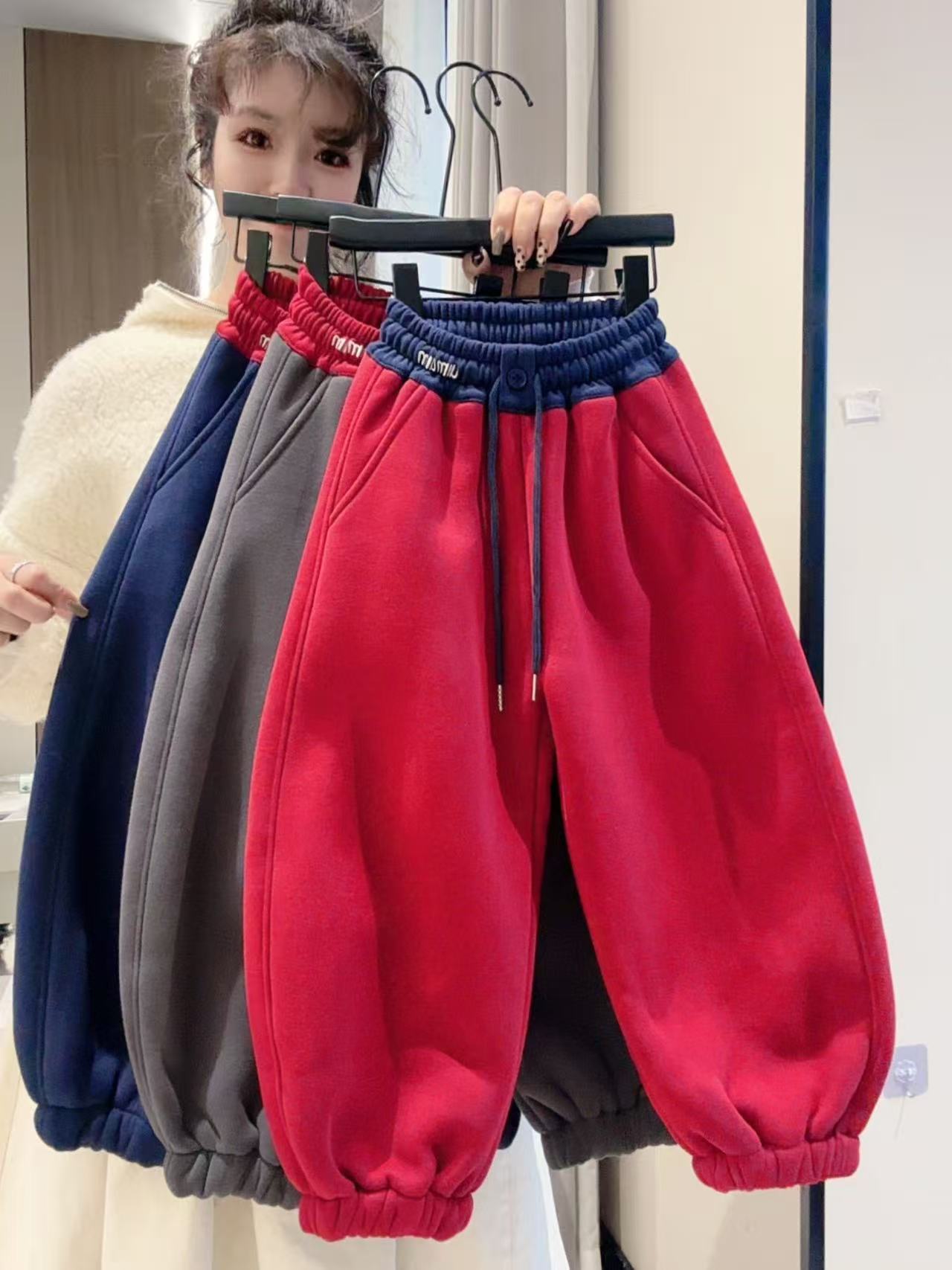 一条过冬【抗寒-10°保暖不臃肿】撞色纽扣弯刀灯笼男女童三合一棉裤