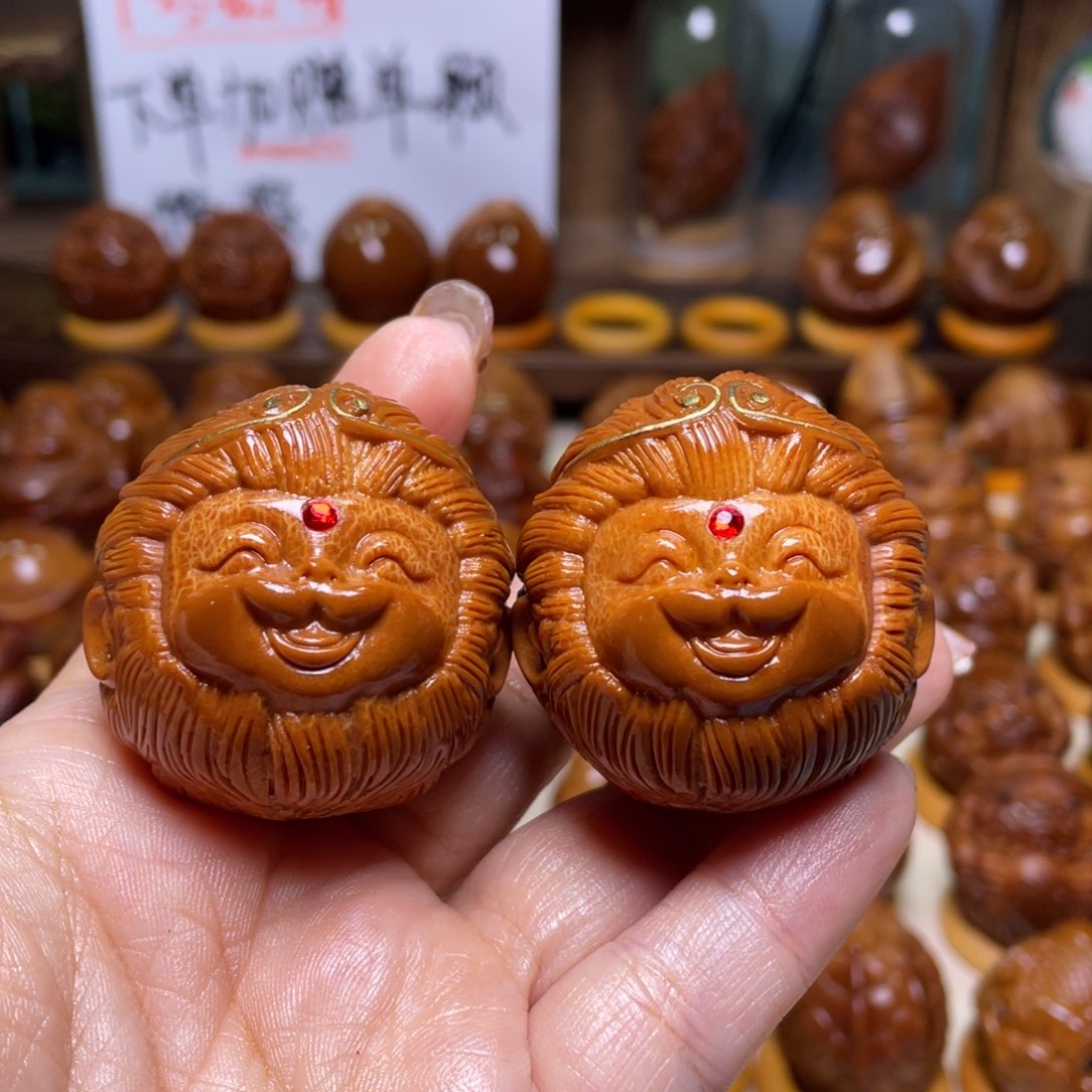 橄榄核手串/手链辰*镶嵌孙小圣一对 四零尺