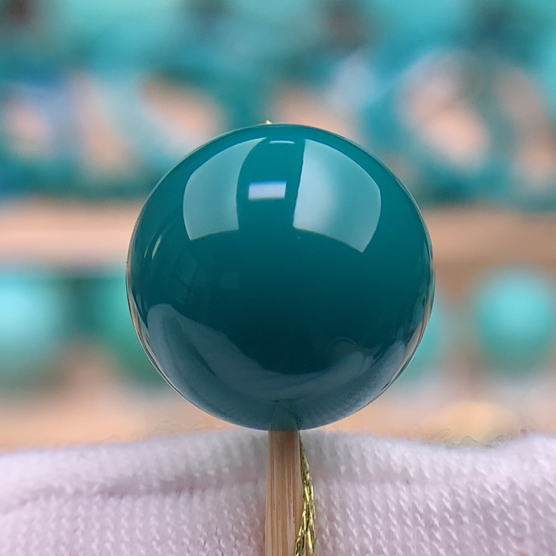 绿松石珠宝奇石未镶嵌12.5mm
