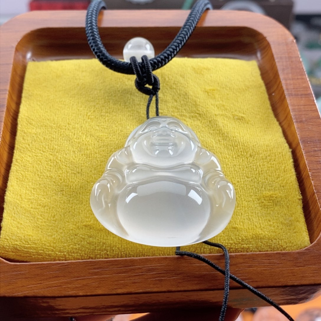 石英质玉佛公未镶嵌张*胖