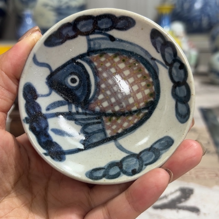 陶摆件陶瓷/杯/碟/茶具/直径7.5厘米